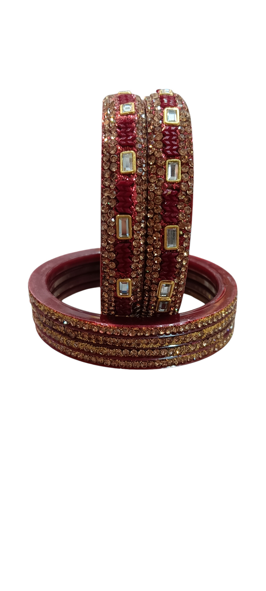 "Nari Nakhre Designer Kada/Bangles Set – Traditional Elegance (Set of 6)"