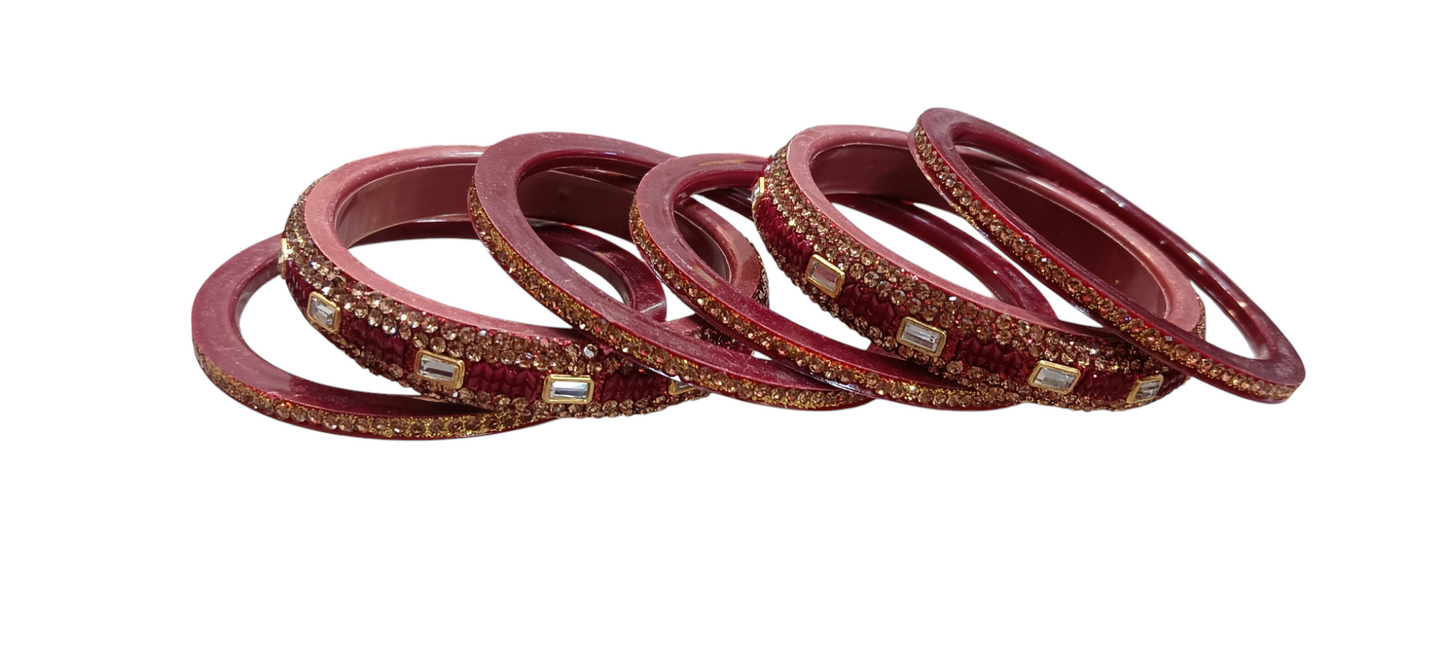 "Nari Nakhre Designer Kada/Bangles Set – Traditional Elegance (Set of 6)"